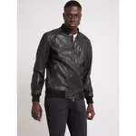 全新 GUESS FAUX LEATHER BOMBER 環保皮 蛋白皮 皮衣 皮外套 棒球皮外套