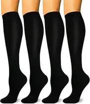 HLTPRO Compression Socks for Women & Men - Knee High Socks for Running, Flight, Travel, Nurses, Pregnancy, Edema