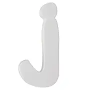 Splosh Wooden Small White Letter J