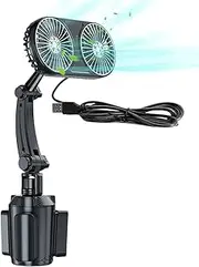 Car Water Cup Holder Fan, Cup Holder Fan for Cars, Car Fan Cooling Fan - Automotive Cup Holder, USB Fan, USB Fan