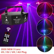 9 Lens RGB Scan Laser Light DMX Line Beam Stage Lighting DJ Bar Disco DHL Ship