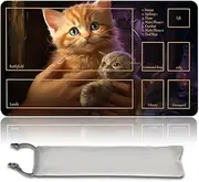 MTG Playmat Size 60x35 CM with Free Storage Bags,Stitched Edges TCG and Board Game Mat for Cards Mousepad Desk Mats (Harmless OFFERING)