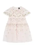 Needle & Thread Kids Garland Floral-embroidered Tulle Dress - Pink Light - 10YR (10 Years) 10YR (10 years)