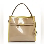 NWT TORY BURCH Lee Radziwill Raincoat Double Bag Satchel In Clear Multi $1,186