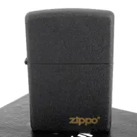 在飛比找momo購物網優惠-【Zippo】美系-Black Crackle黑裂紋LOGO