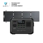 BLUETTI Solar generator kit w/Portable Power Station AC2A, 204Wh 300W + Solar panel 200W Included
