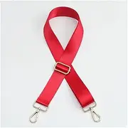 Bag Straps 130cm Bag Strap Handbag Belt Wide Shoulder Bag Strap Replacement Strap Accessory Bag Part Adjustable Belt for Bags Straps for Bags, Red, Gold buckle