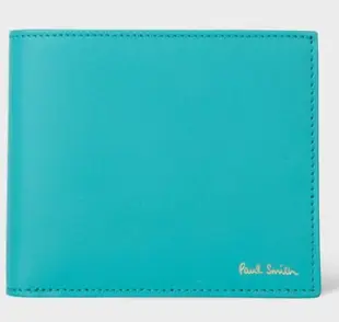 義大利製真皮  PAUL SMITH 綠松石 經典款皮夾 全新現貨在台 TIFFANY 藍