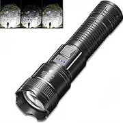 Rechargeable flashlights High lumens, Tactical Flashlight, Led Flashlight for Home, Flashlights with 3 Light Modes, IPX6 Waterproof, Handheld Flash Light for Camping, Emergencies, Outdoor, Hiking