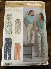 Simplicity 8518 A - Sewing Pattern - Girls’ & Misses’ Lounge Pants - XS - XL