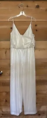 BHLDN Aidan Mattox La Lune Sequin Jumpsuit Size 12 MSRP $295