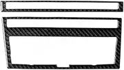 ATATNK Compatible for Audi A6 C6 4F 2005 2006 2007 2008 2009 2011 Real Carbon Fiber Car Air Conditioning CD Panel Sticker Cover Car Accessories(1)