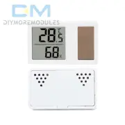 Solar Digital Thermometer Hygrometer Room Indoor Temperature Humidity Meter