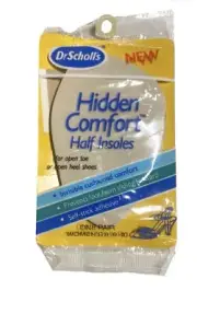 Vtg Dr Scholl’s Hidden Comfort Half Insoles 1983 Made In USA For Open Toe Shoes