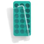 【LEKUE】18格附蓋半球製冰盒 湖綠(冰塊盒 冰塊模 冰模 冰格)