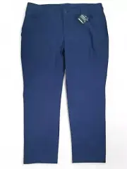 Eddie Bauer Rainier Pants Womens 22W Nylon Hiking Flexion DWR UPF 50+ Indigo NEW