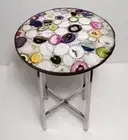 Agate Stone Console Bar Coffee Table Gemstone Modern Furniture Entryway Desk