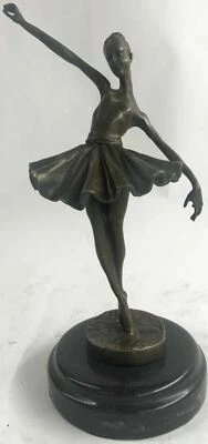 Cast Bronze Sculpture Ballerina Ballet Dancer Figurine Statue Hand Made Artwork