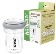 Haakaa: Glass Bottle Storage Container 180ml - Grey