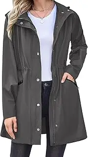 [Generic] Rain Jacket Women Women's Long Raincoat with Hood Outdoor Lightweight Windbreaker Rain Jacket Waterproof