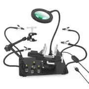 Magnetic Helping Hands Soldering Third Hand with Heavy Duty Metal Workbench V...