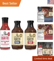 Sugar-Free & Keto BBQ Sauces - Original & Hickory with Guilt-Free Ketchup