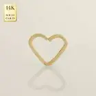 14K REAL Solid Gold Heart Ear Piercing Daith Helix Tragus Conch Rook Snug 16g