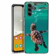 For Samsung Galaxy A13/A12 5G clear TPU Case Cover+Glass(Baby Sea turtle)
