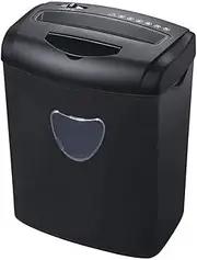 Shredder for Home Office, Micro Cut Paper and Credit Card Shredder, 8 Sheet Paper Shredder with 4 Gallons Transparent Window, Black
