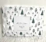London Kaye Full Bed Sheet Set Christmas Tree Print Winter 4 Pieces OEKO TEX
