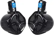 Pair Rockville RWB65B 6.5" Black 2 Way 250 Watt Marine Wakeboard Tower Speakers