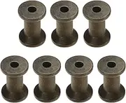 uxcell 7Pcs Wooden Bobbins, 0.83" x 1.18"(WxH) Unfinished Wooden Spools Wire Weaving Bobbins Empty Thread Spools for Crafts DIY Art Embroidery Sewing Thread Twine, Brown