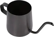 Haofy 250ml/350ml Black Stainless Steel Pour-Over Coffee Drip Pot Kettle with Long Over Gooseneck Spout (250ml)