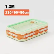 1.3M Swimming Pool Inflatable 3 Layers Pools for Family Square Summer Outdoor Pa