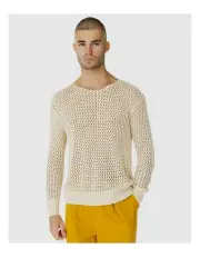 [Justin Cassin] Kasper Fishnet Sweater in Cream