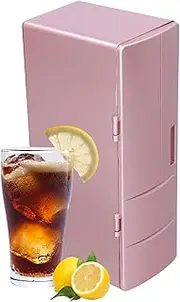 Topyond Mini Refrigerator 12 x 8.5 x 25cm, Small Fridge, Compact Mini Fridge for Bedroom, USB Portable Heat Preservation and Cold Storage Dual Use Refrigerator for Home Bedroom Car