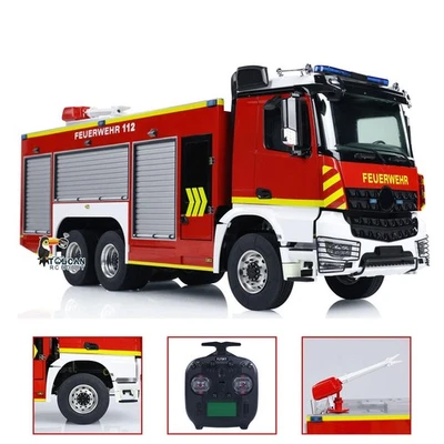 6x4 1/14 RC Fire Vehicle Metal Chassis Radio Control Fire Fighter Truck Model