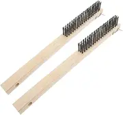 2pcs Pizza Brush Wire Brush Cleaning Scraper Scraper for Cleaning Coir Beige