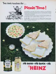 Advertisement For Heinz Sandwich Spread And Vegetable Salad 1950s era Photo