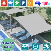 HDPE Fabric Rectangle Shade Sail Waterproof 99% UV Block 420D Oxford Cloth