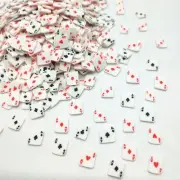 Playing Cards Clay Ace Poker Polymer Slice Crafts Plastic Mud Particles 1pack