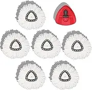 6 Pack Mop Replace Head Compatible with O Cedar EasyWring Spin Mop - Mop Refills 100% Microfiber, Deep Cleaning Machine Washable and Easy-to-Replace