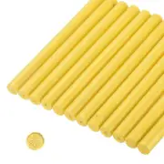12 Pcs Bright Yellow Cylinder Sealing Wax Stick Glue Gun Wax Seal Rod