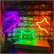 Sign Lamp Hope You Like Cats Neon Sign For Club Bedroom Hotel Pet Store Party Decor 24x41.5cm