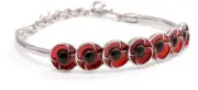 ANZAC Poppy Mpressions Seven Charm Bracelet POPPY REMEMBRANCE