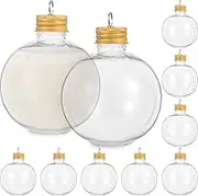 Operitacx 10pcs Christmas Booze Balls Ornaments, Clear Ornaments for Drinks, Ornament Shot Glasses for Home Party Decor