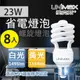 【美克斯UNIMAX】23W 螺旋省電燈泡 E27 節能 省電-8入組