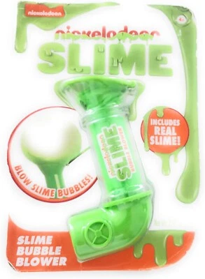 Nickelodeon Slime Bubble Blower Green includes Real Slime