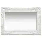 Wall Mirror Baroque Style 60x40 cm White vidaXL