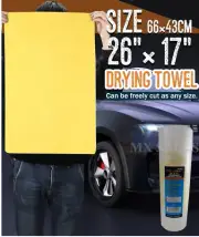2 Car Wash Chamois Shammy Towel Synthetic Super Absorbent Drying Cloth Wipe Auto